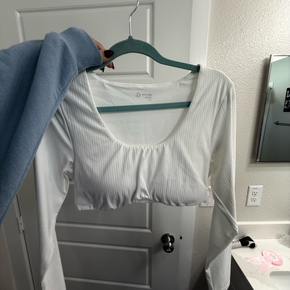 Aerie Long Sleeve Ribbed Top